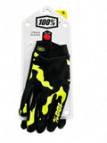 100% BMX Race Gloves | Black & Yellow Print