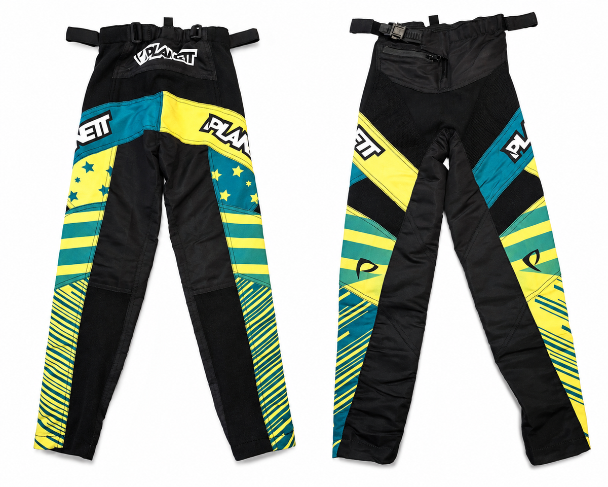 Planett Pro-Lite BMX Race Pants (Black - Aussie Colours)