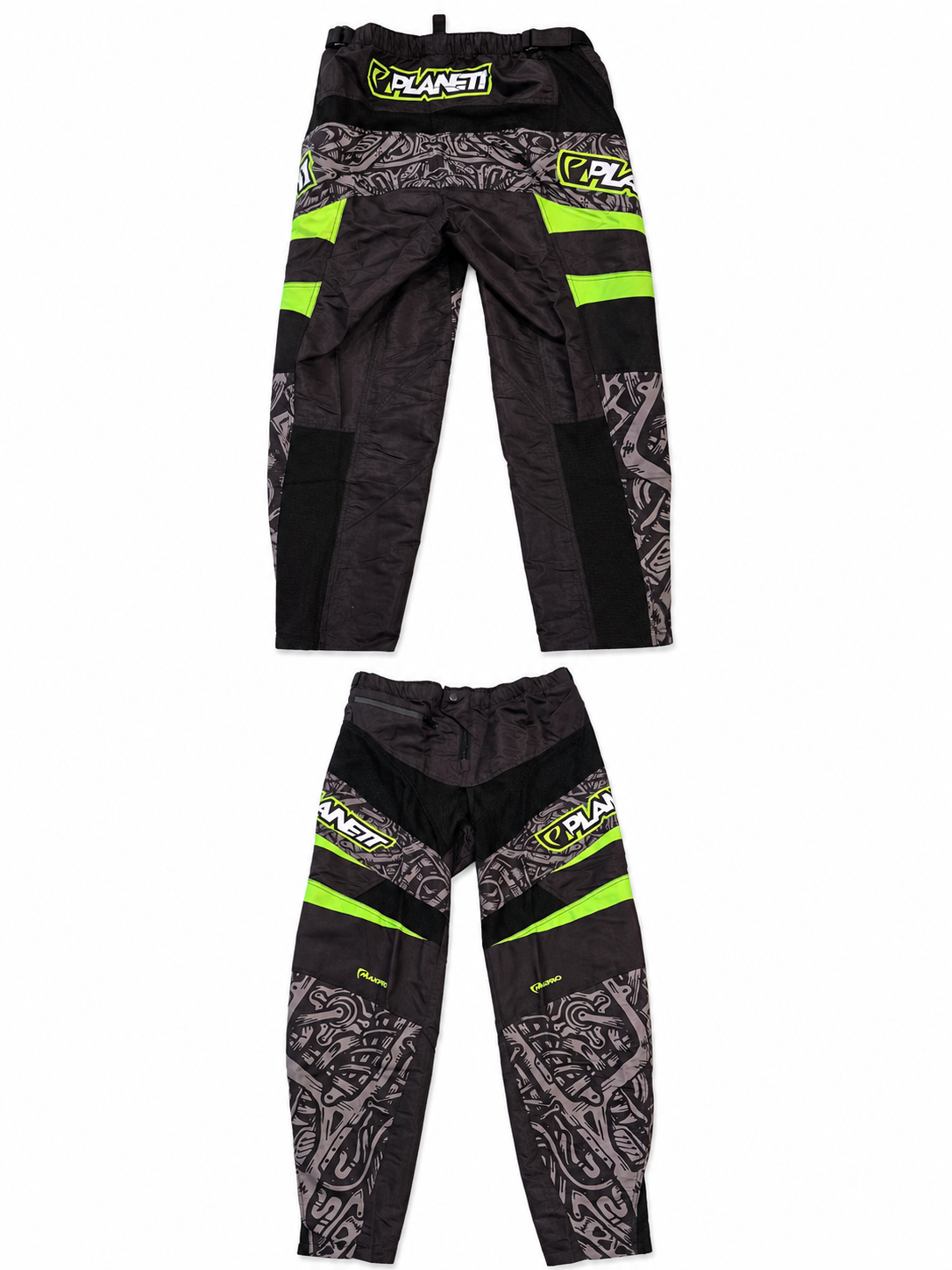 Planett Pro-Lite BMX Race Pants - New Style (Green/Grey/Black)