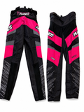 Planett Pro-Lite BMX Race Pants (Black/Pink - Grey Leg Stripes)