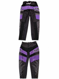 Planett Pro-Lite BMX Race Pants (Black/Purple - Grey Leg Stripes)