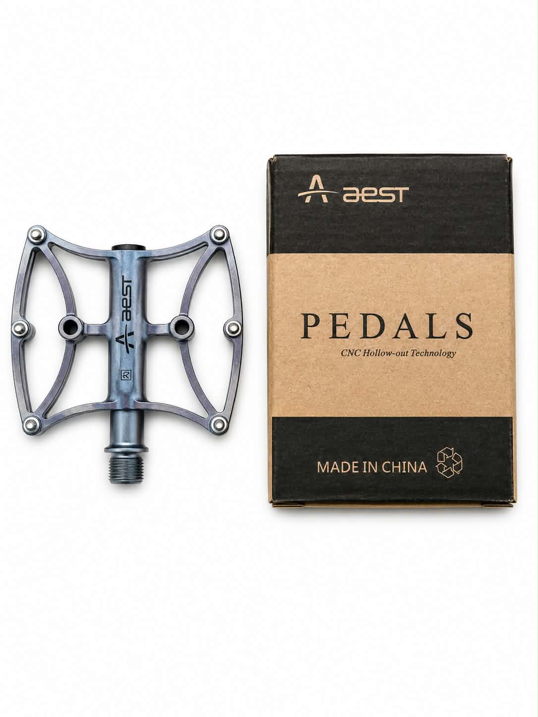 Aest BMX Race Pedals - Dark Silver