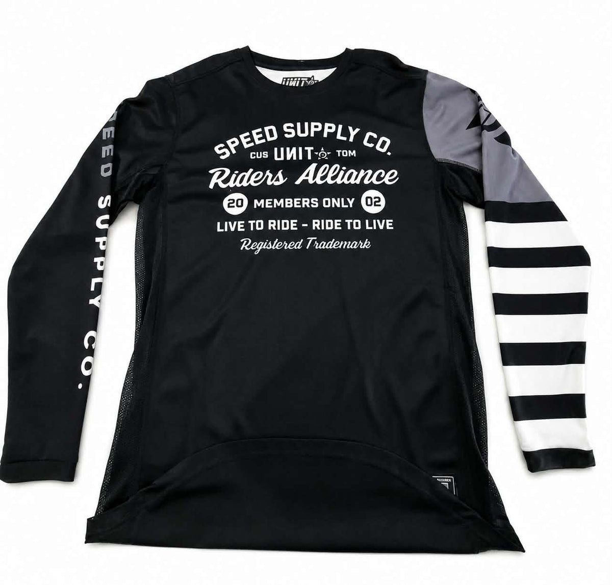 Unit BMX Jersey Speed Supply Co Black Grey