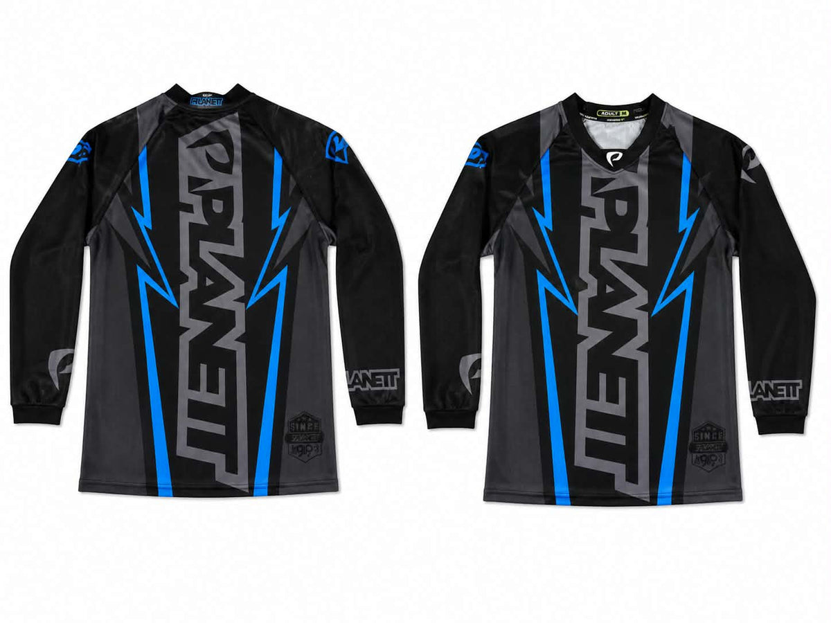 Planett BMX Jersey Grey Black Blue