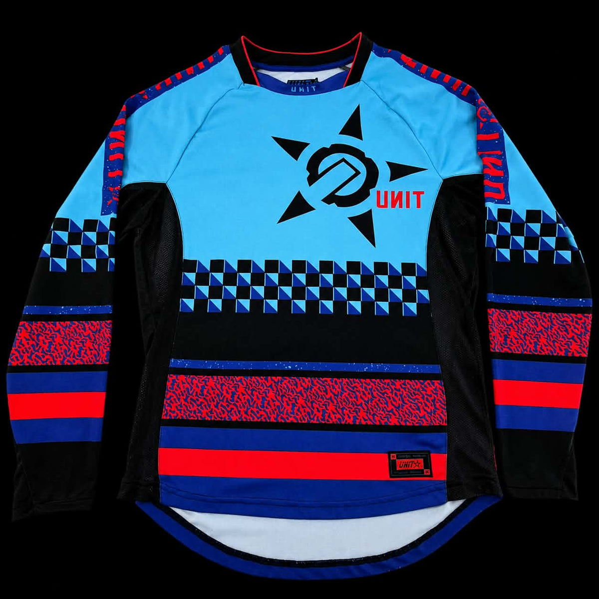 Unit BMX Jersey Light Blue Red Blue Black