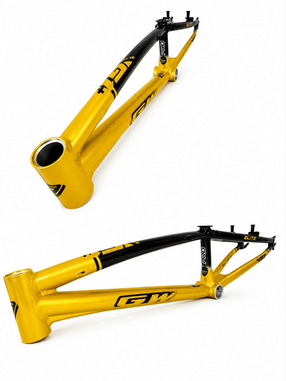 GW G1+ Elite Gold Series Winners Alloy BMX Race Frame (Black/Gold)