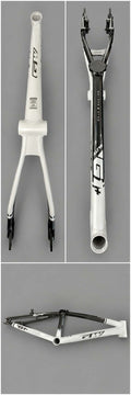 GW G1+ Elite Gold Series Alloy BMX Race Frame | White & Black