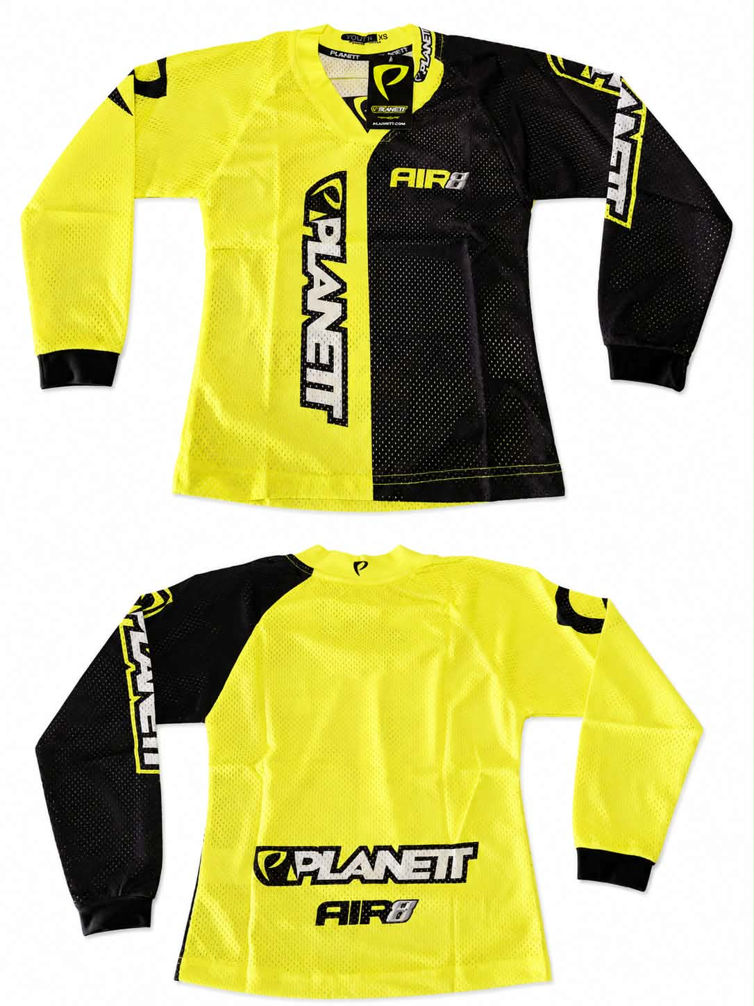 Yellow and Black AIR 8 BMX Race Jersey
