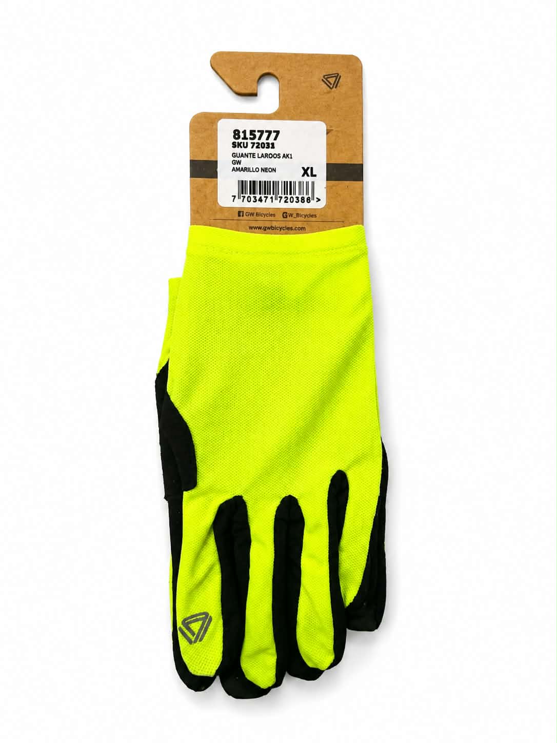 GW Winners BMX Racing Gloves Amarillo Neon