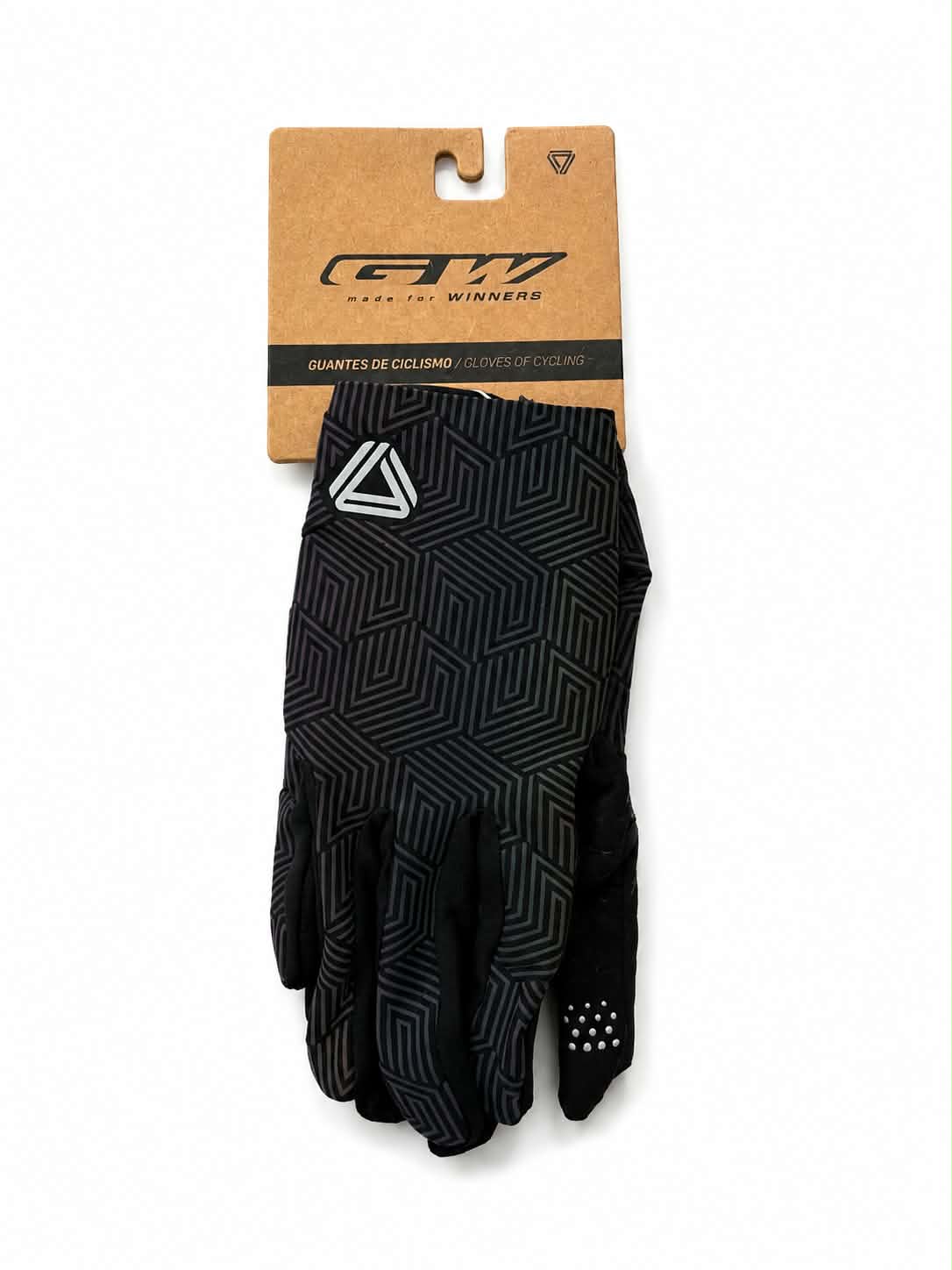 GW Winners BMX Racing Gloves Black/Neon Colour Pattern