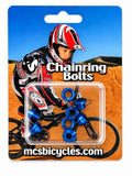 MCS Alloy Short Chainring Bolts (Blue)