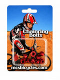 MCS Alloy Short Chainring Bolts (Red)