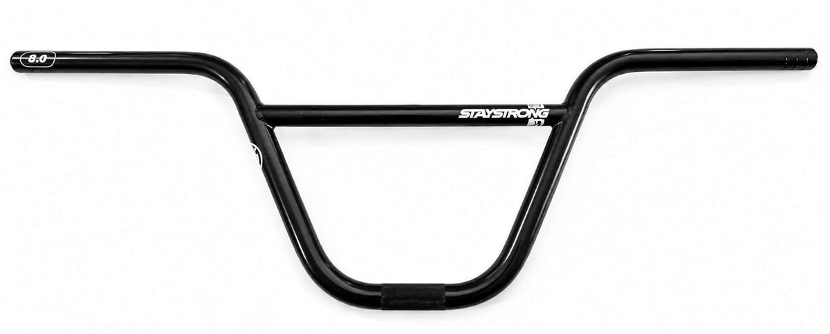 Stay Strong Chevron Straight Race Bars - 8" Black