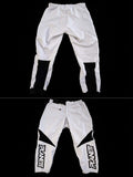 Planett Lite-Weight BMX Race Pants - New Style (White - Black Logo)