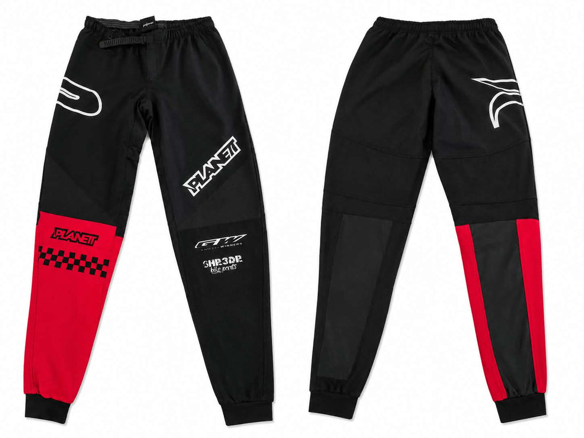 GW Planett Lite-Weight BMX Race Pants (Black/Red)